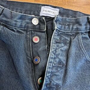 Vintage High Waist Jeans Palmettos Women's Straight Leg Jeans - black/dark wash